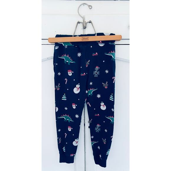 Boys' H&M Robot Holiday Christmas Joggers, Size 6-7, Navy - Picture 2 of 2